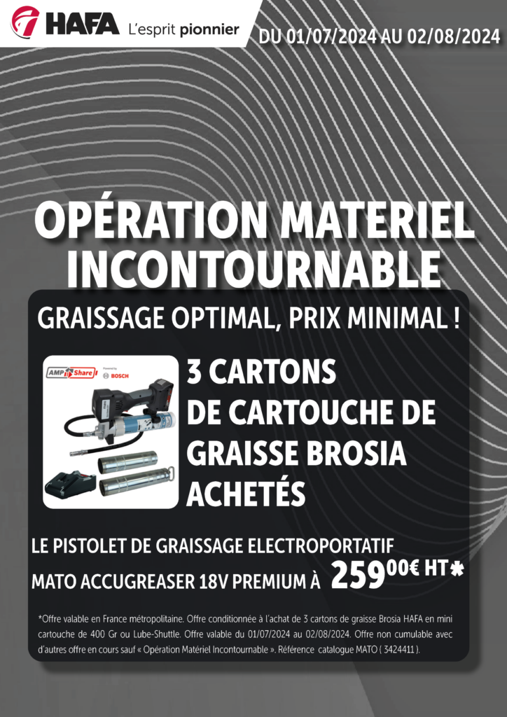 Offre materiel de graissage HAFA - Pompe MATO